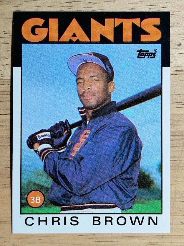 1986 Topps #383 Chris Brown RC