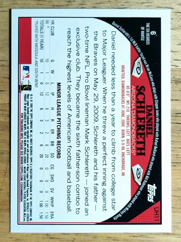 2009 Topps Update #UH11 Daniel Schlereth RC