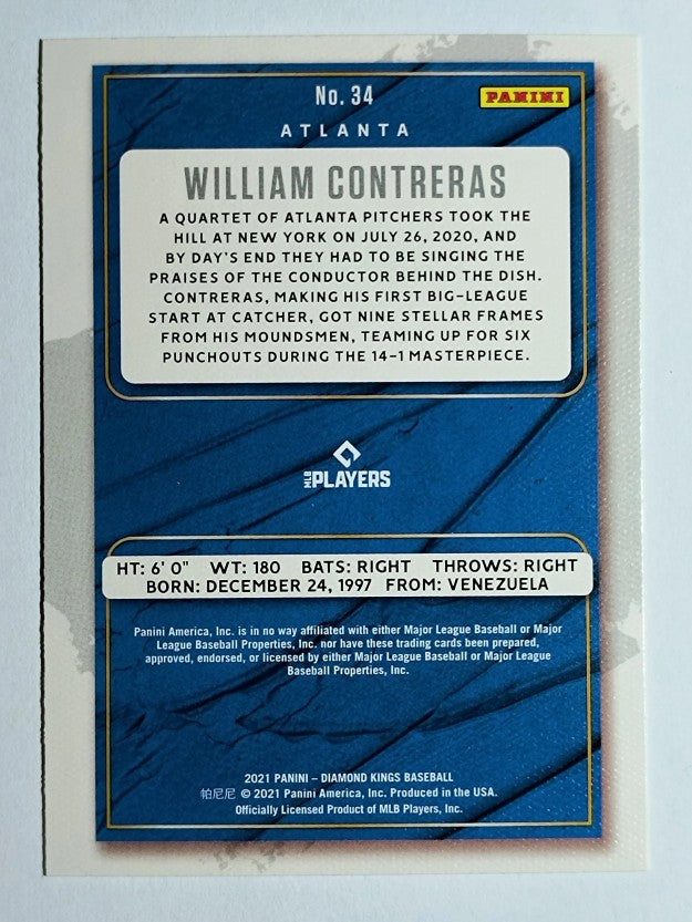 2021 Diamond Kings #34 William Contreras RC