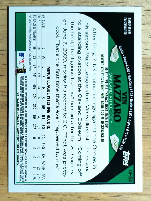 2009 Topps Update #UH54 Vin Mazzaro RC