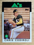 1986 Topps #433 Chris Codiroli