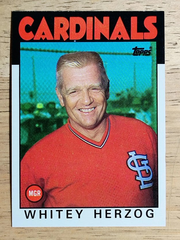 1986 Topps #441 Whitey Herzog MG