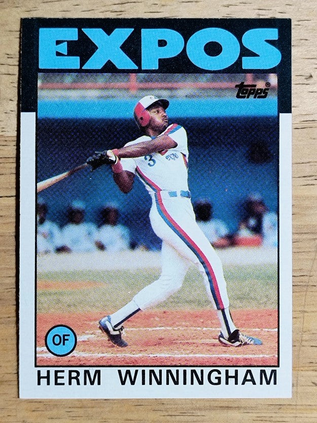1986 Topps #448 Herm Winningham