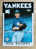 1986 Topps #449 Rod Scurry