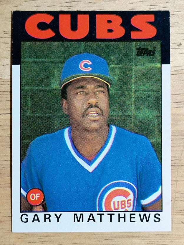 1986 Topps #485 Gary Matthews