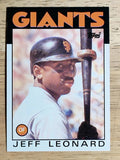 1986 Topps #490 Jeff Leonard
