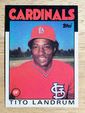 1986 Topps #498 Tito Landrum
