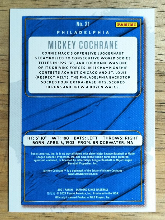 2021 Diamond Kings #21 Mickey Cochrane