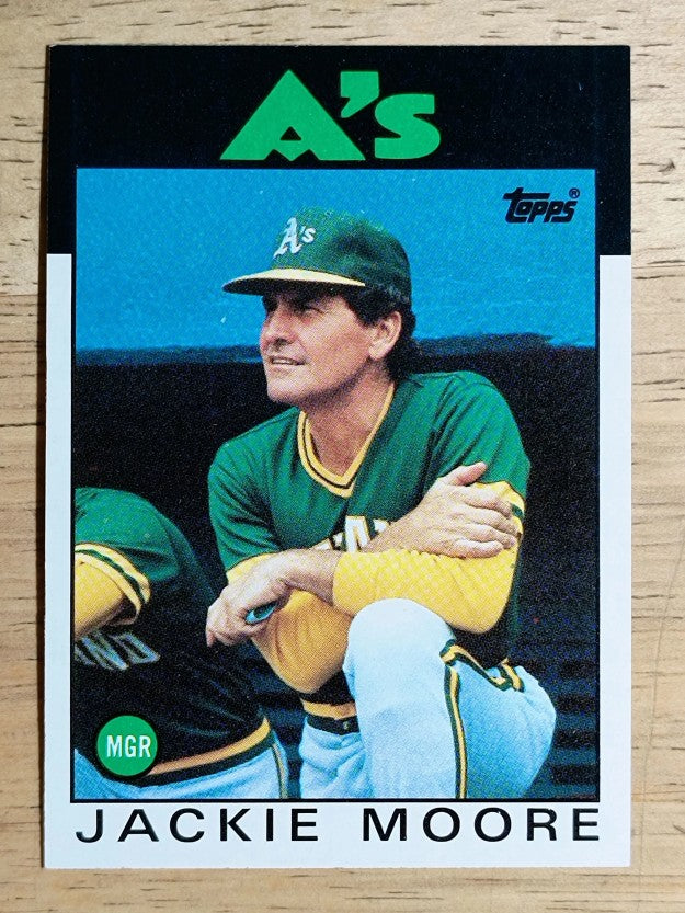 1986 Topps #591 Jackie Moore MG