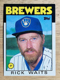 1986 Topps #614 Rick Waits