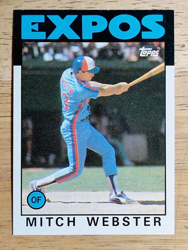 1986 Topps #629 Mitch Webster