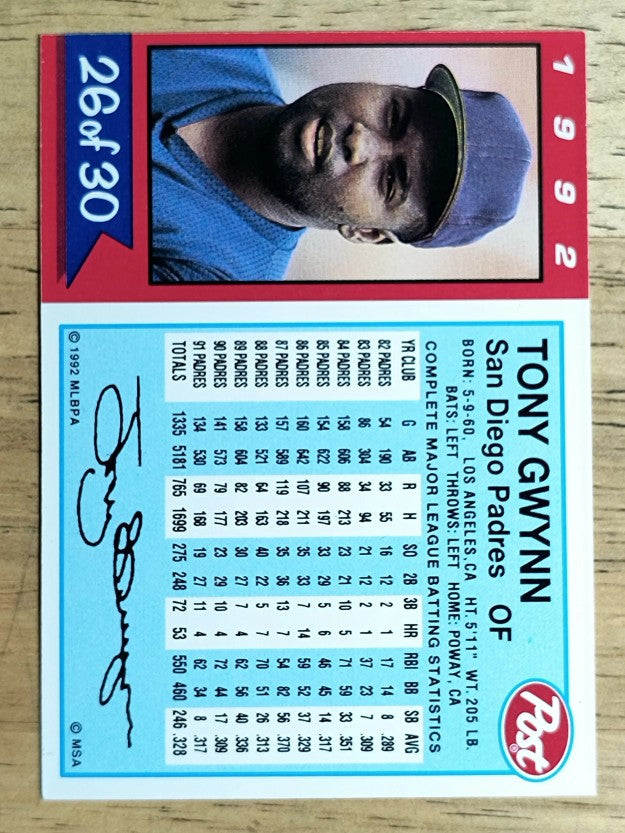 1992 Post #26 Tony Gwynn