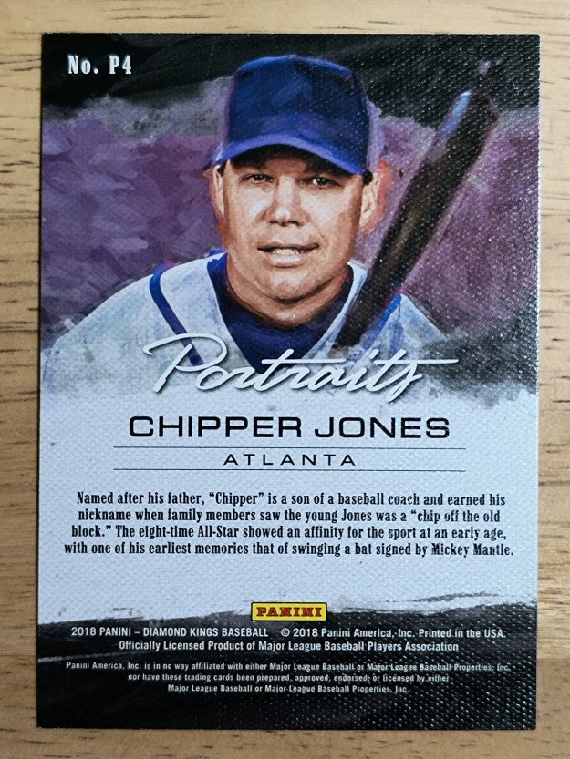 2018 Diamond Kings Portraits #4 Chipper Jones