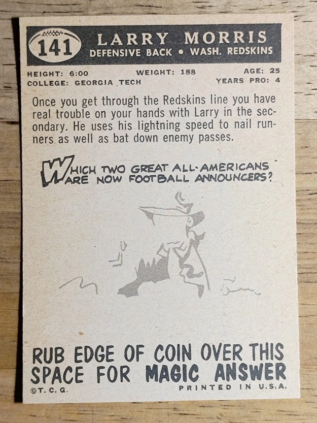 1959 Topps #141 Larry Morris (EXMT)