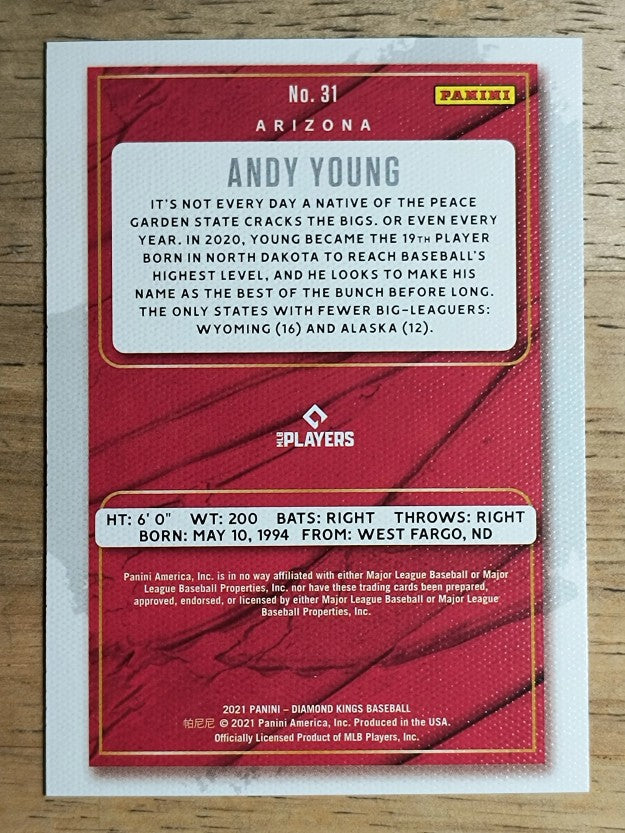 2021 Diamond Kings #31 Andy Young RC