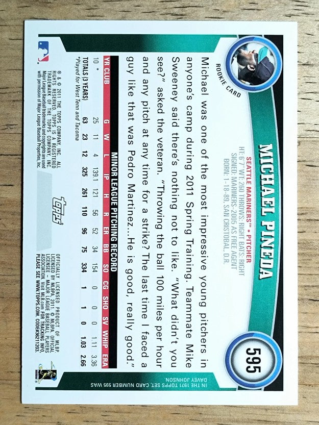 2011 Topps #595 Michael Pineda RC