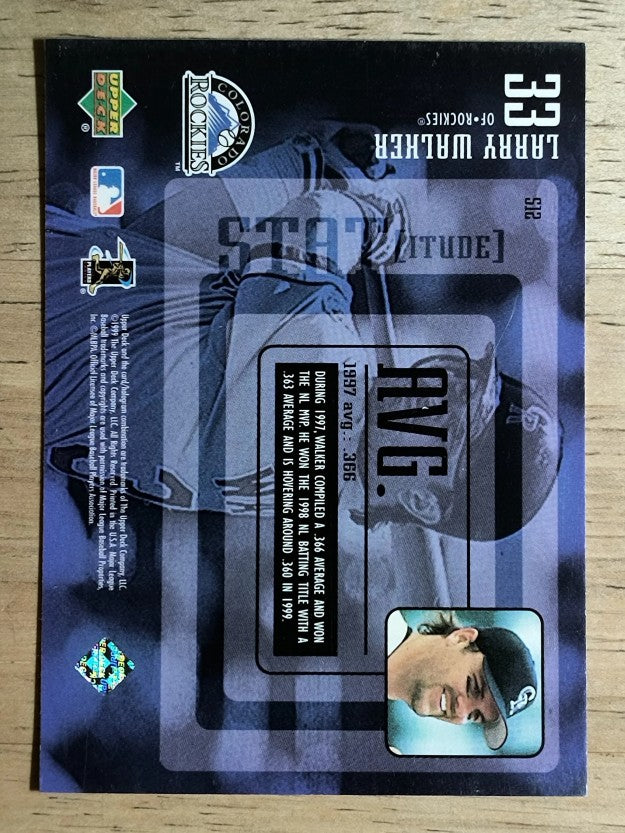2000 Upper Deck Statitude #S12 Larry Walker