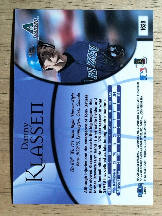 1999 Fleer Brilliants Blue #162 Danny Klassen