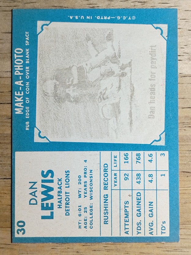 1961 Topps #30 Dan Lewis RC (EXMT)