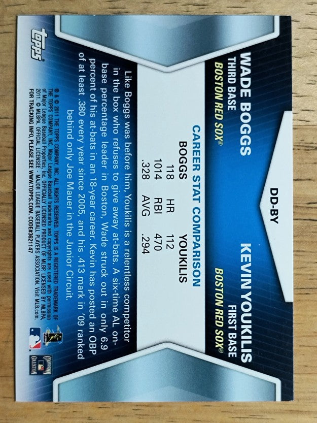 2011 Topps Diamond Duos #BY Wade Boggs/Kevin Youkilis