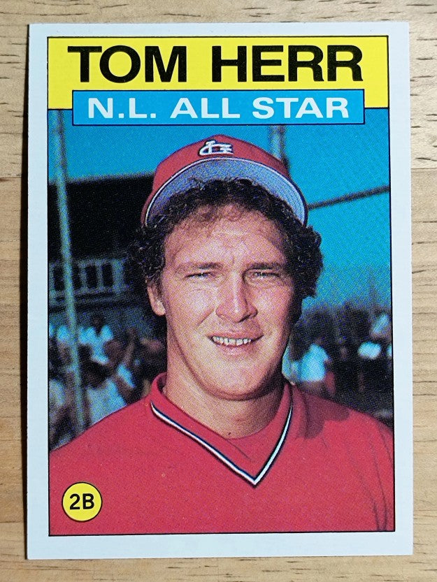1986 Topps #702 Tom Herr AS