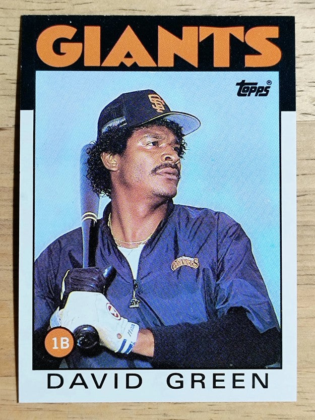 1986 Topps #727 David Green