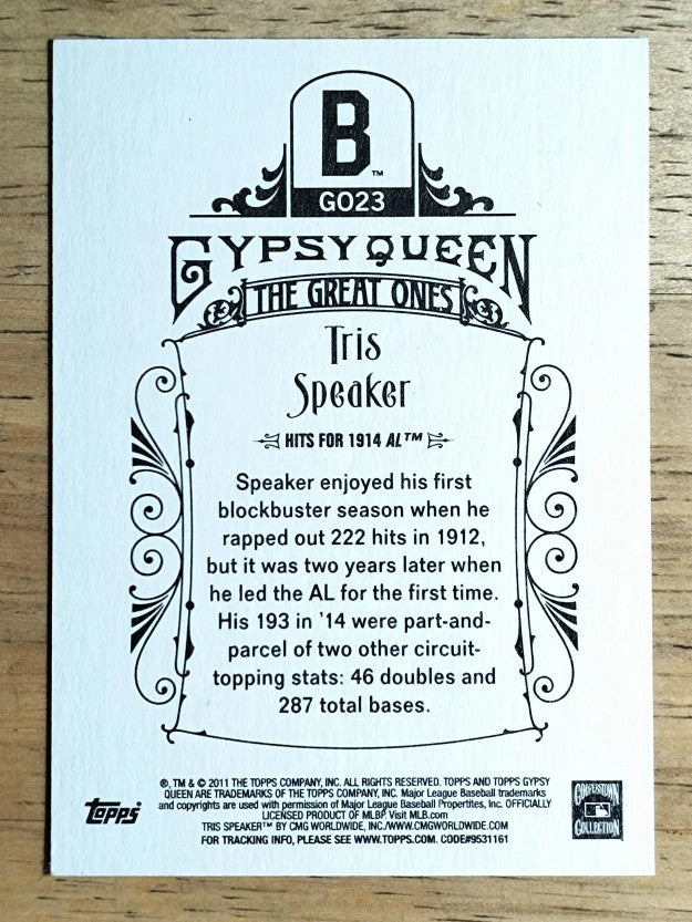 2011 Topps Gypsy Queen Great Ones #GO23 Tris Speaker