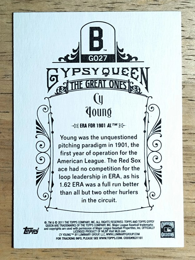 2011 Topps Gypsy Queen Great Ones #GO27 Cy Young