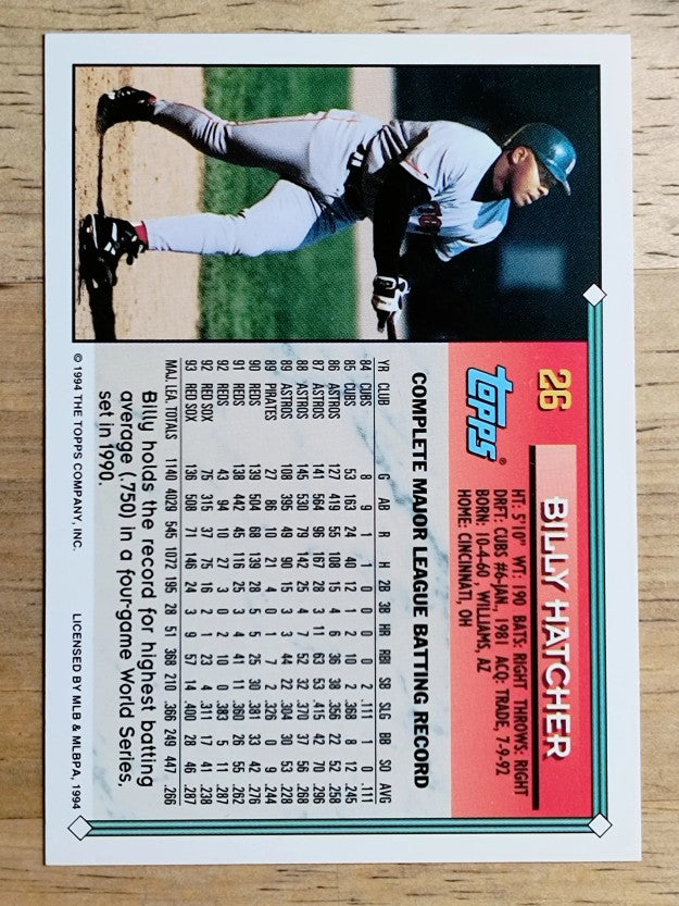 1994 Topps Gold #26 Billy Hatcher