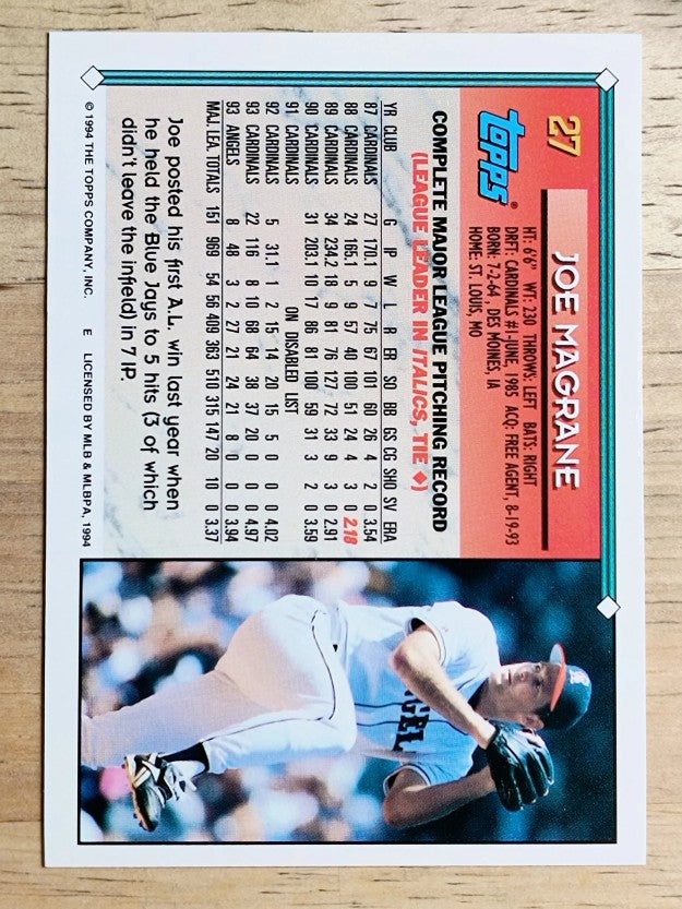 1994 Topps Gold #27 Joe Magrane