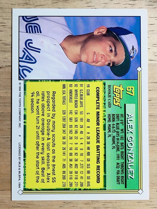 1994 Topps Gold #67 Alex Gonzalez