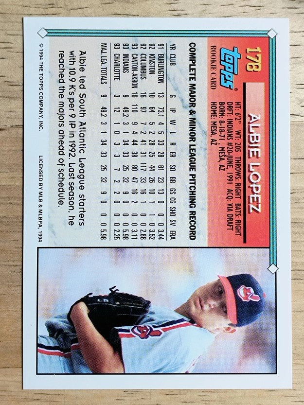 1994 Topps Gold #178 Albie Lopez