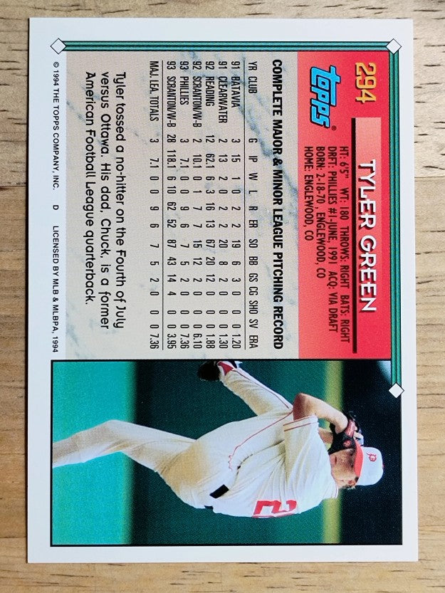 1994 Topps Gold #294 Tyler Green