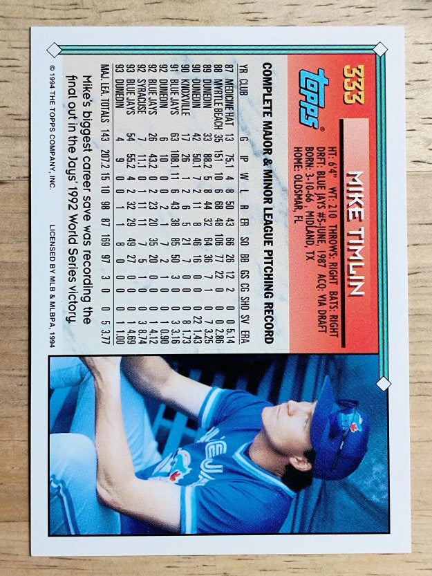 1994 Topps Gold #333 Mike Timlin