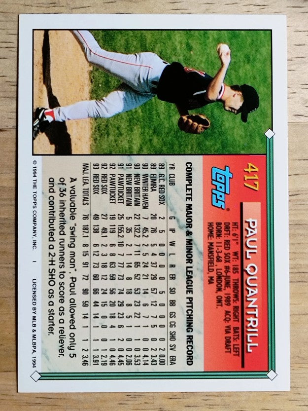 1994 Topps Gold #417 Paul Quantrill