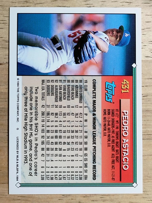1994 Topps Gold #431 Pedro Astacio