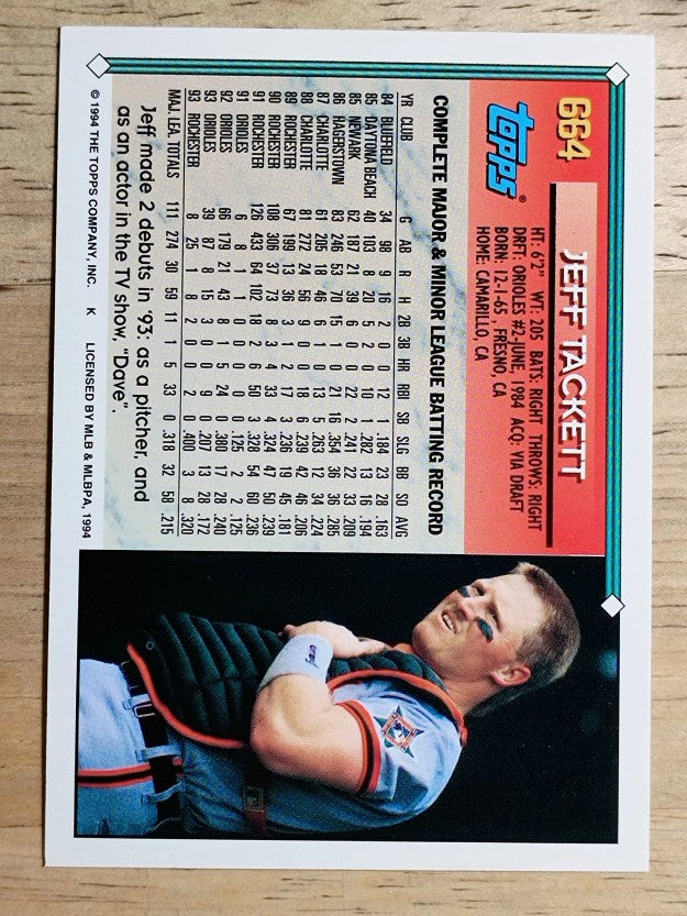 1994 Topps Gold #664 Jeff Tackett