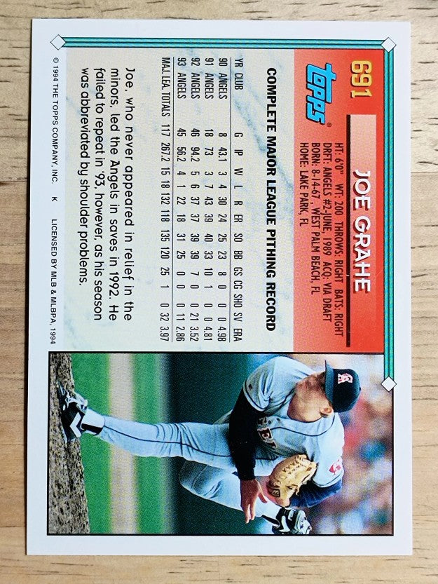 1994 Topps Gold #691 Joe Grahe
