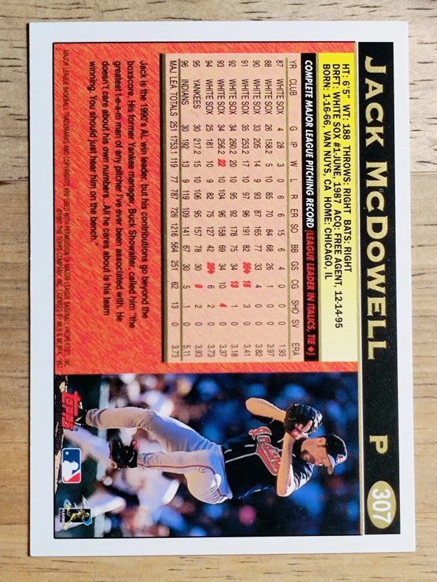 1997 Topps #307 Jack McDowell