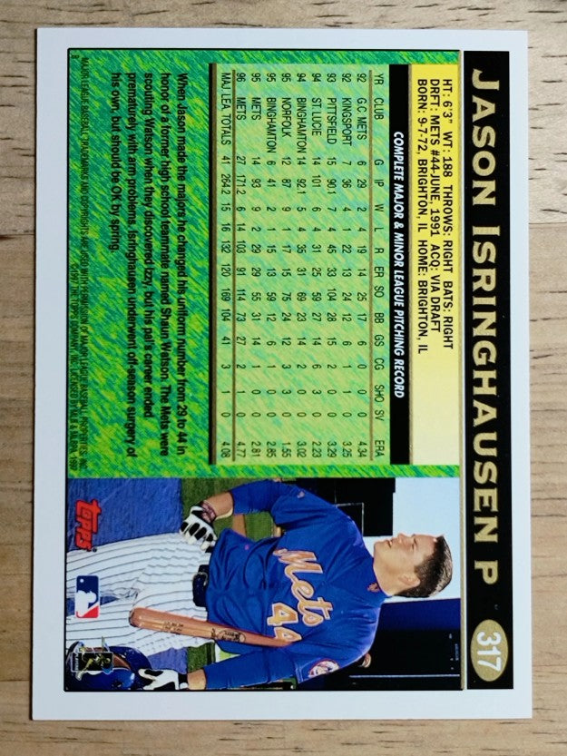 1997 Topps #317 Jason Isringhausen