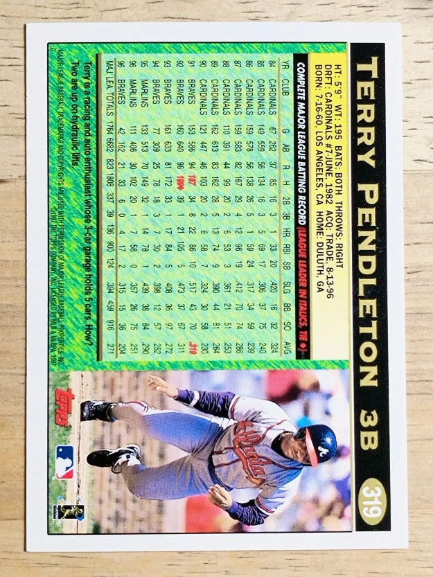1997 Topps #319 Terry Pendleton