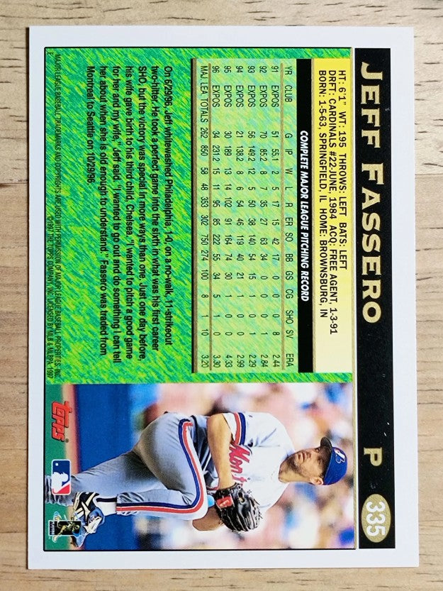 1997 Topps #335 Jeff Fassero
