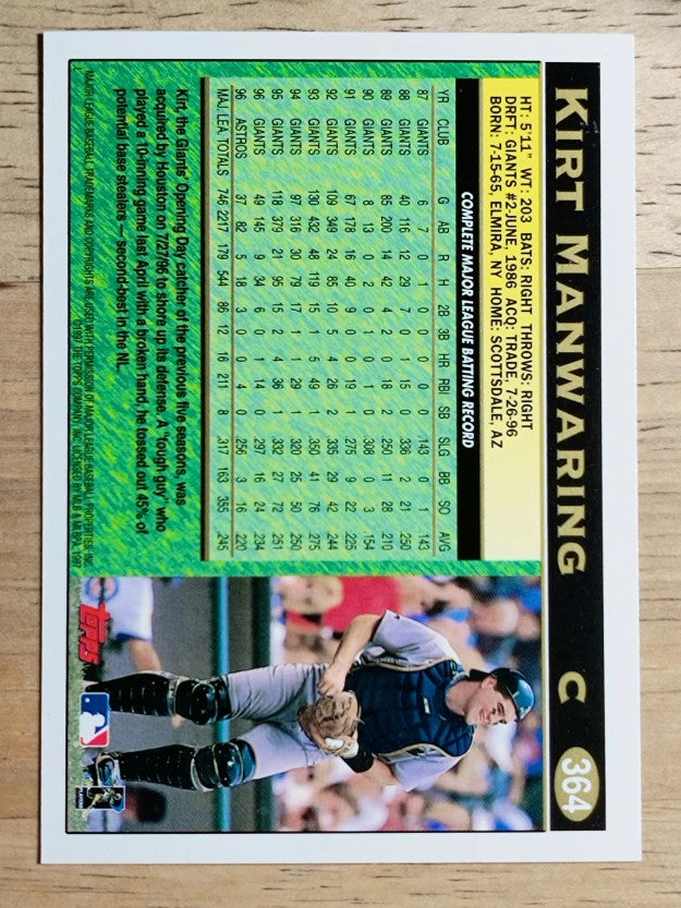 1997 Topps #364 Kirt Manwaring