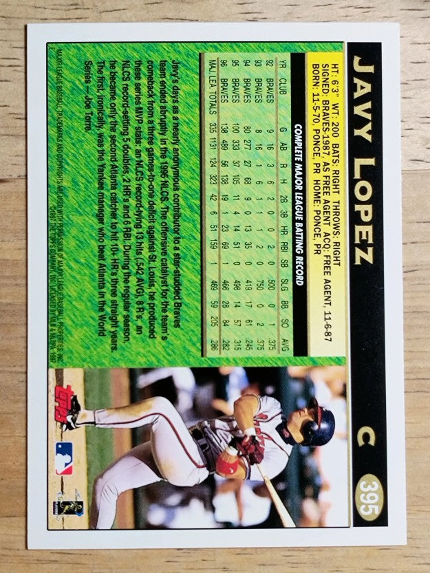 1997 Topps #395 Javy Lopez