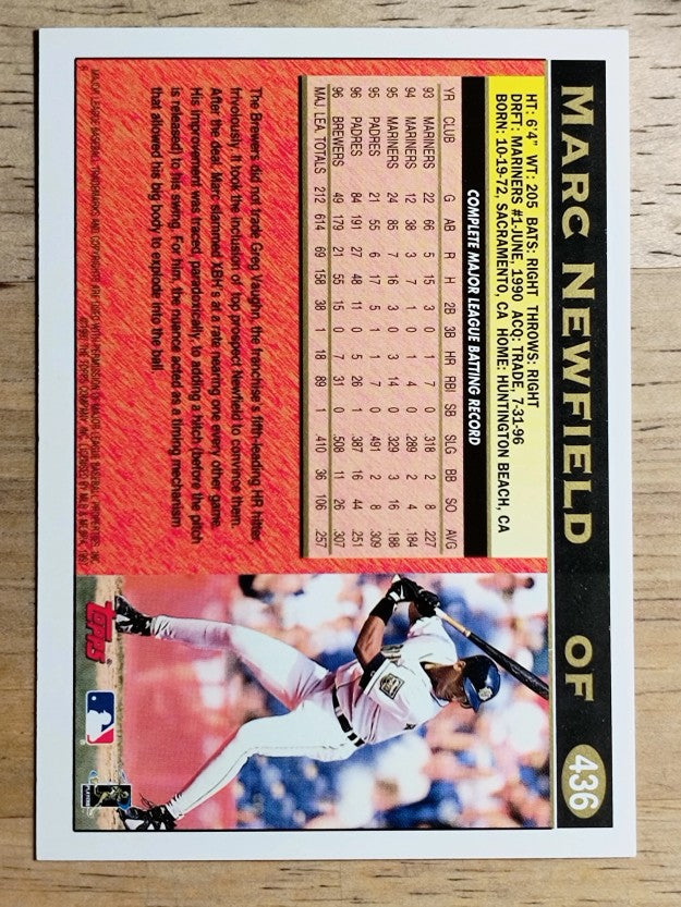 1997 Topps #436 Marc Newfield