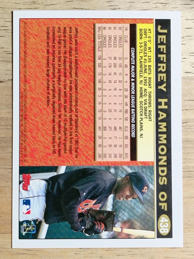 1997 Topps #438 Jeffrey Hammonds