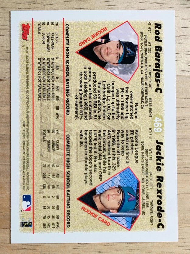 1997 Topps #469 Rod Barajas/Jackie Rexrode RC