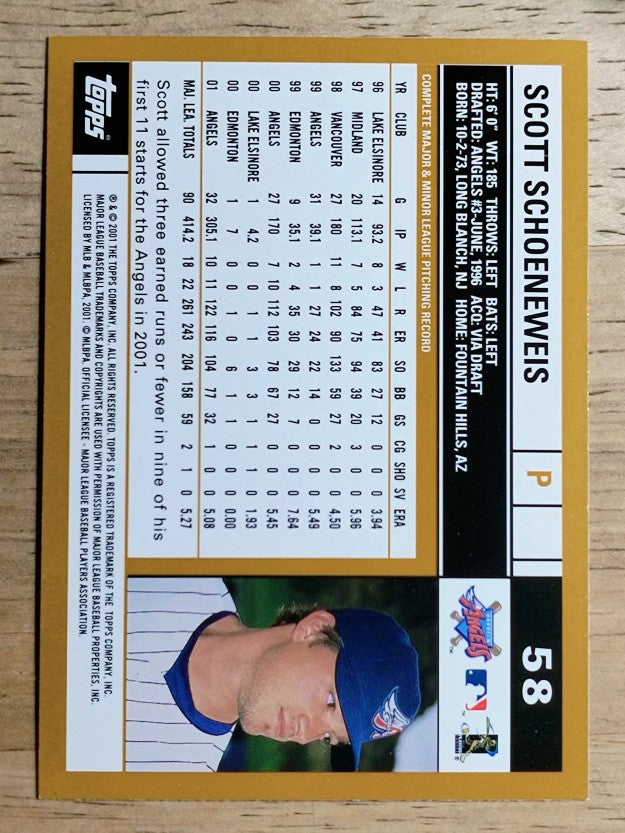 2002 Topps #58 Scott Schoeneweis