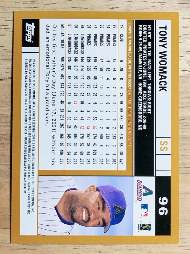 2002 Topps #96 Tony Womack