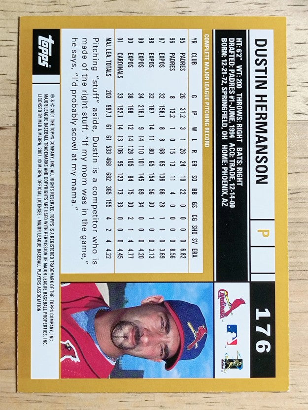 2002 Topps #176 Dustin Hermanson